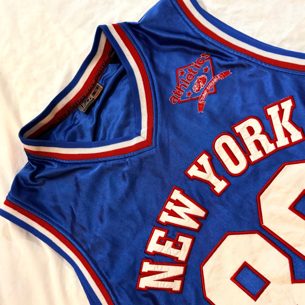 SCX Extreme XT Athletics New York‎ 80 Basketball Jersey Blue Red Mens 2X Vintage - Picture 2 of 8